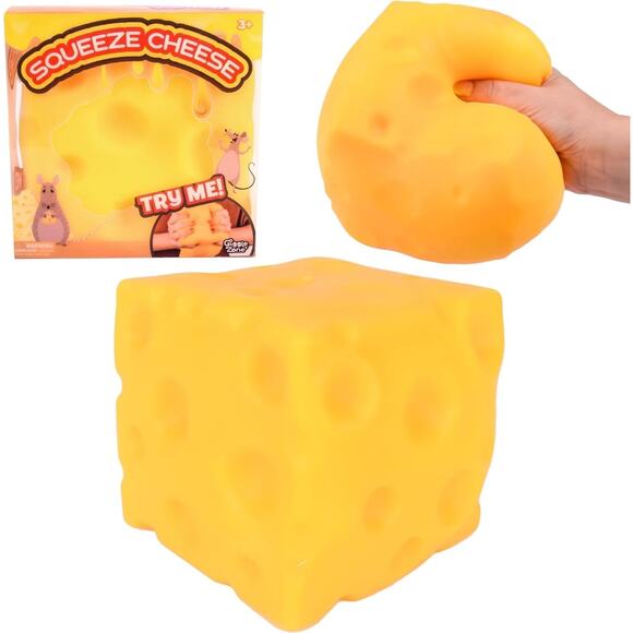 Giggle Zone Squeeze Cheese Block Large Squishy Sensory Fidget Stress Novelty Toy - Picture 2 of 10
